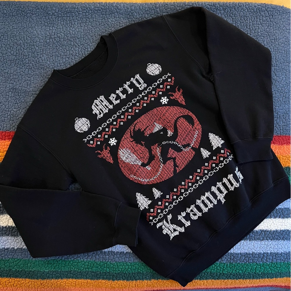 Krampus Graphic Holiday Crewneck Sweater